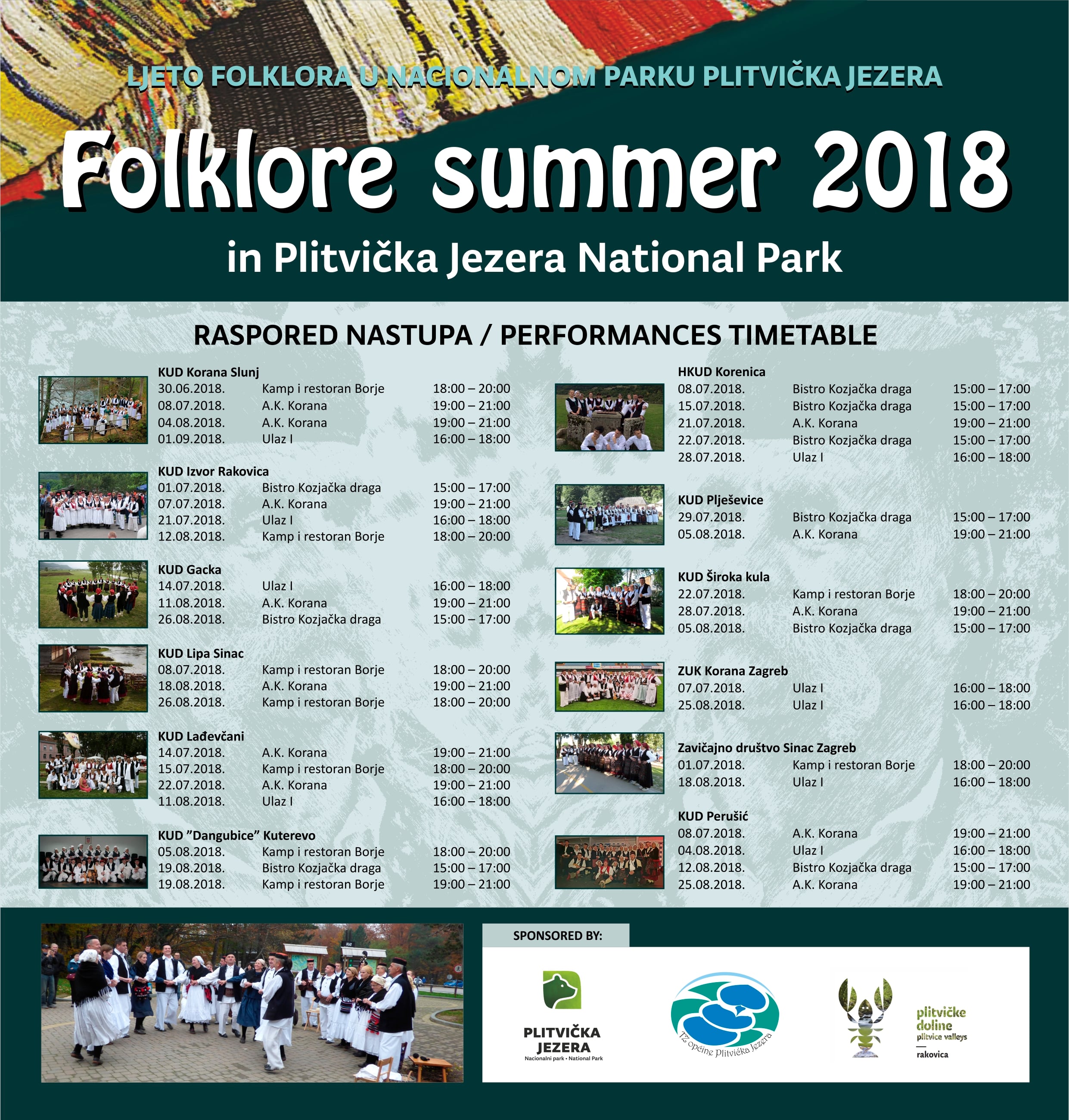 Folklorno ljeto u Nacionalnom parku Plitvička jezera